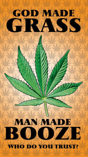 God Made Grass Vinyl Sticker